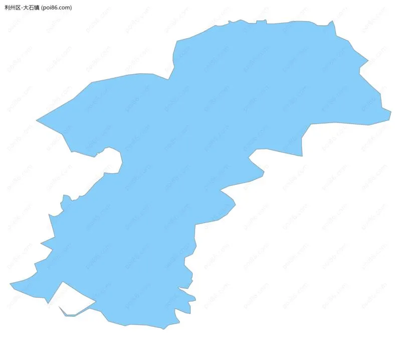 大石镇边界地图