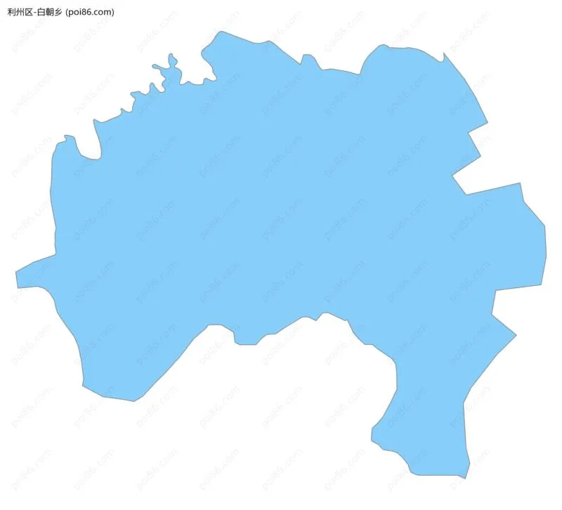 白朝乡边界地图