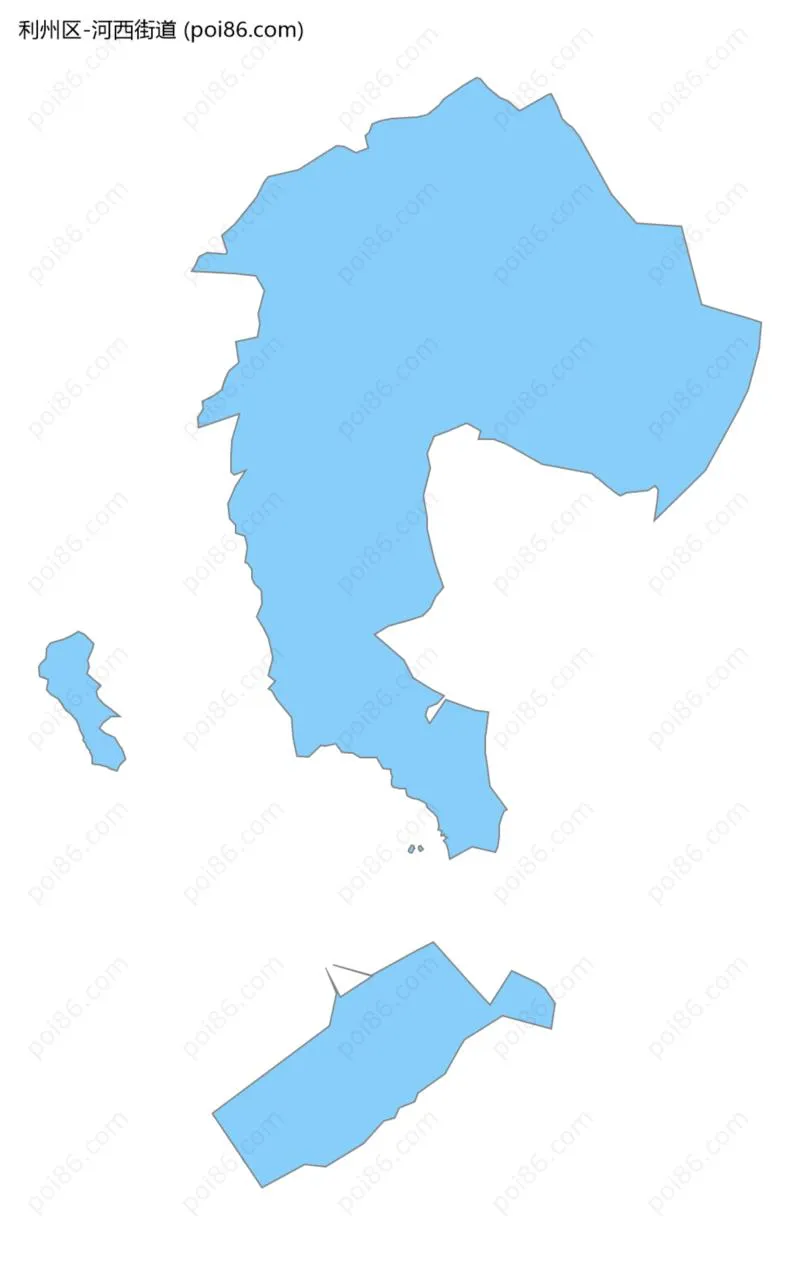 河西街道边界地图