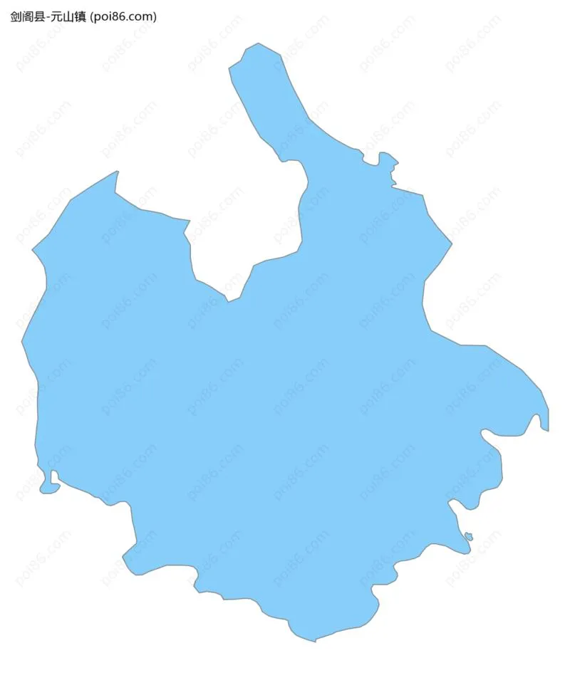 元山镇边界地图