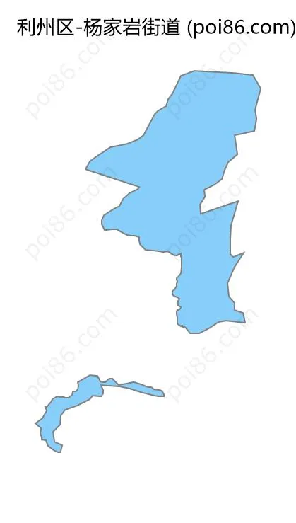 杨家岩街道边界地图