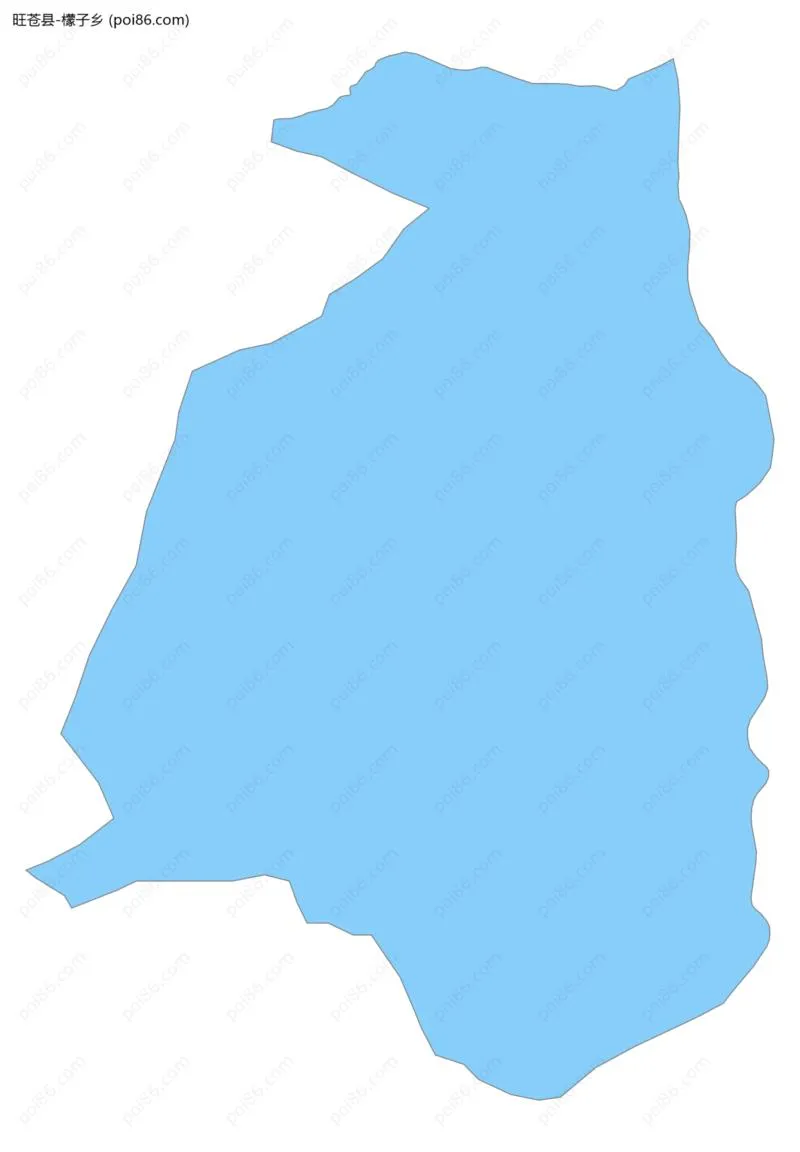 檬子乡边界地图