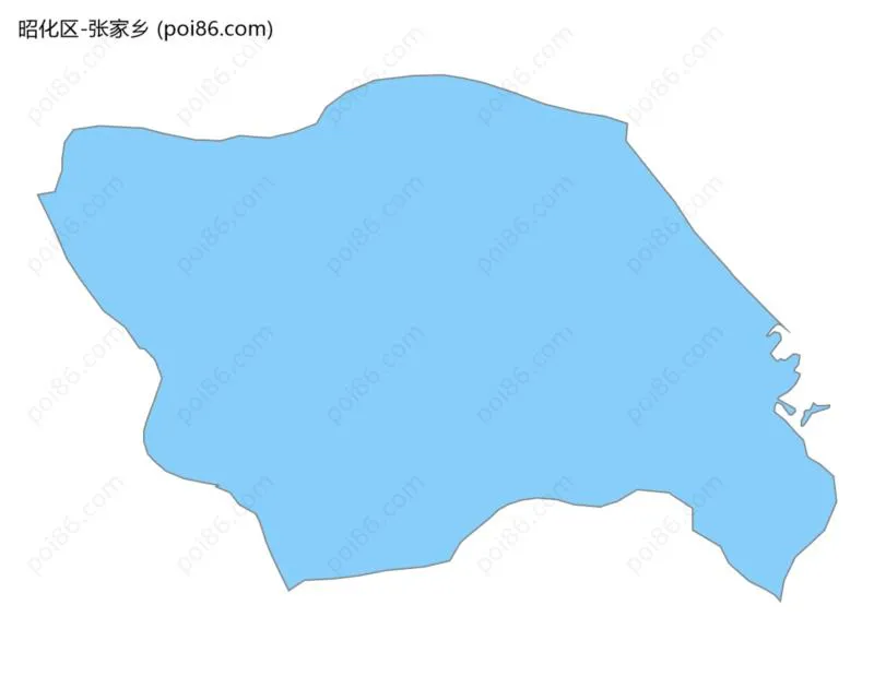 张家乡边界地图