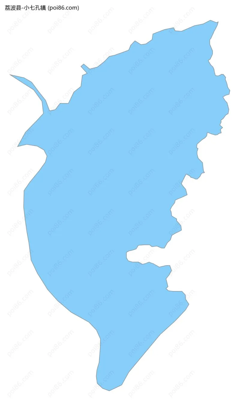 小七孔镇边界地图