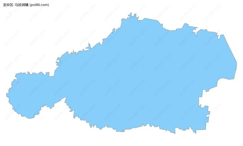 马投涧镇边界地图