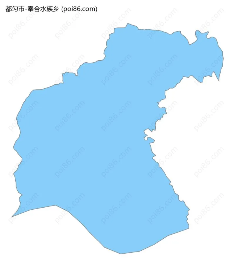 奉合水族乡边界地图