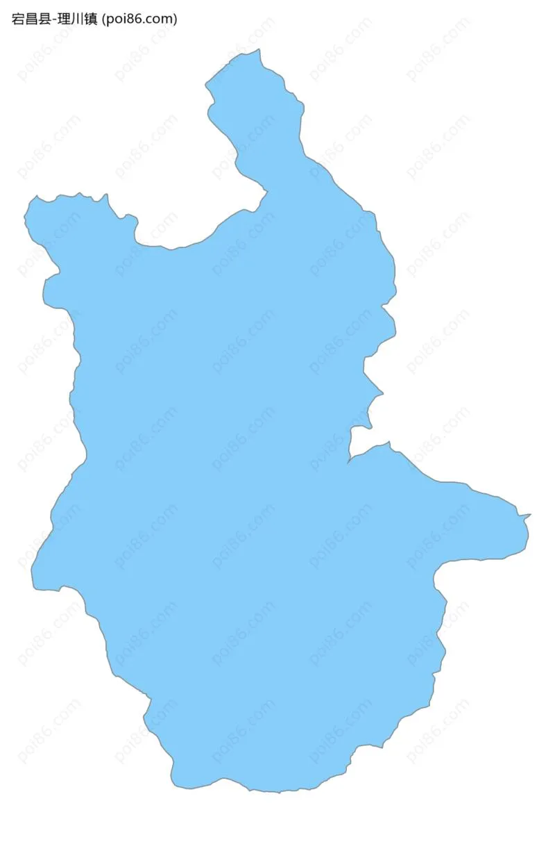 理川镇边界地图
