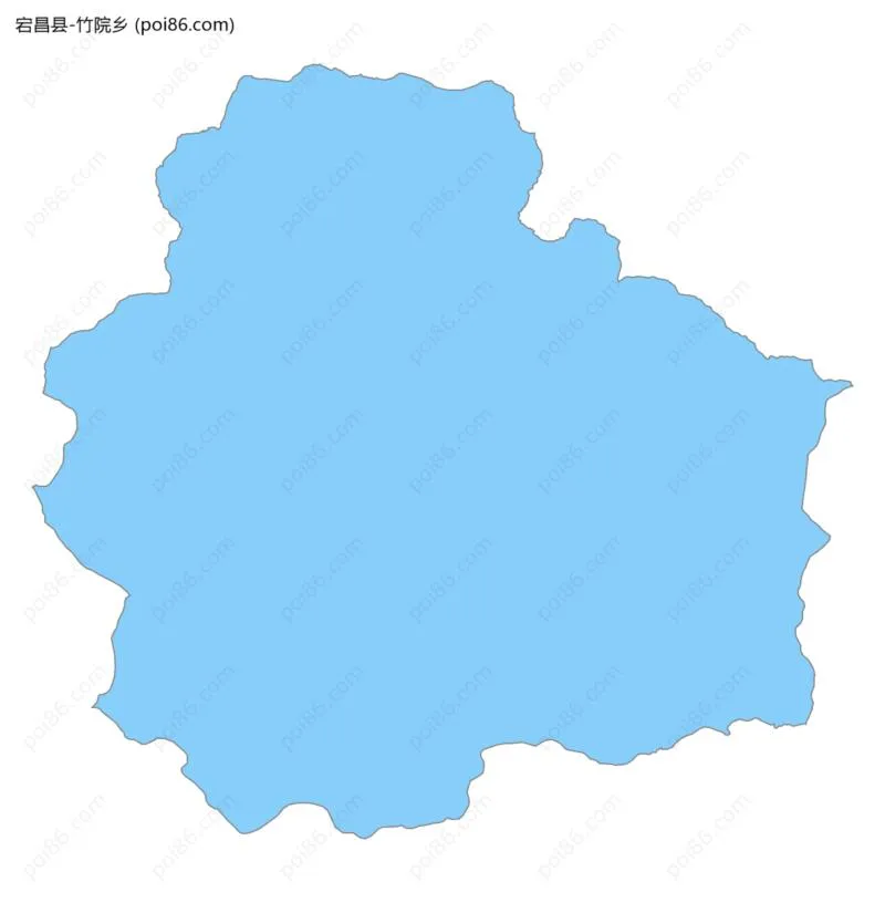 竹院乡边界地图