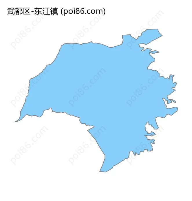 东江镇边界地图