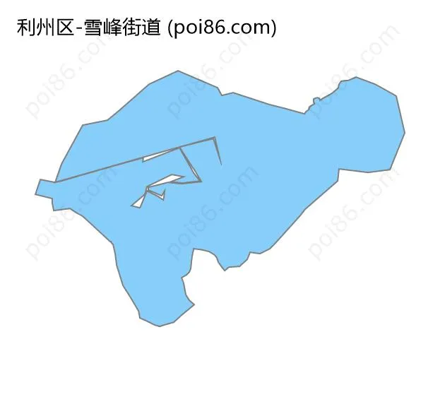 雪峰街道边界地图