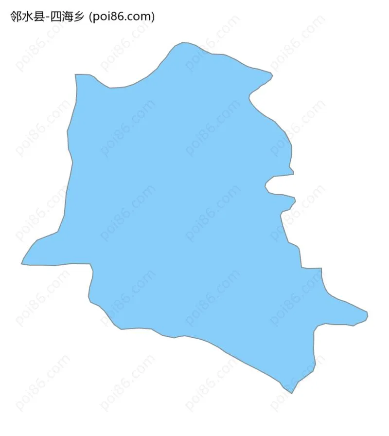 四海乡边界地图