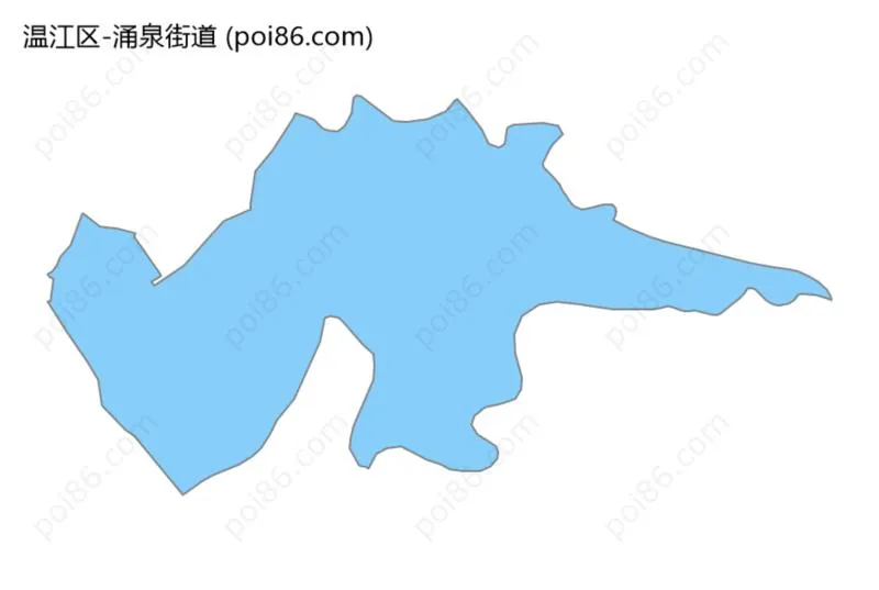 涌泉街道边界地图