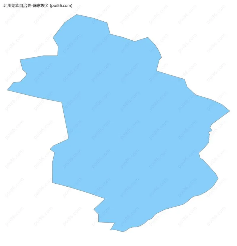 陈家坝乡边界地图