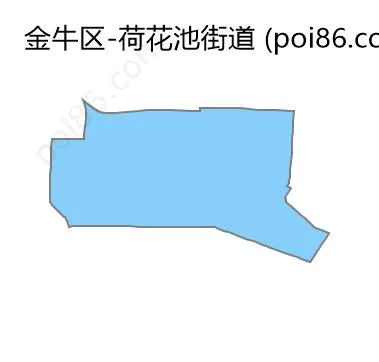 荷花池街道边界地图