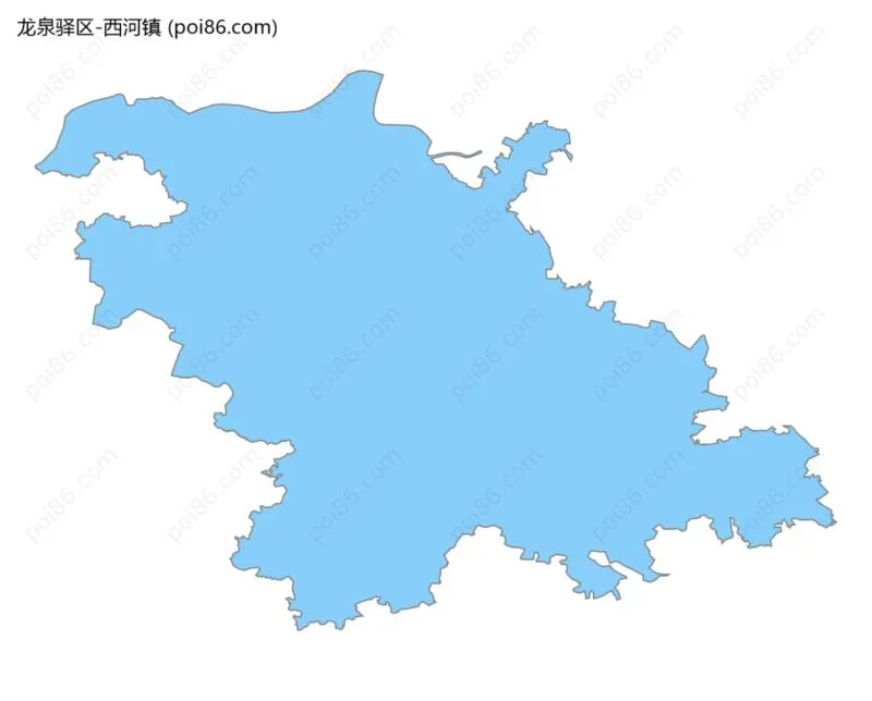 西河镇边界地图