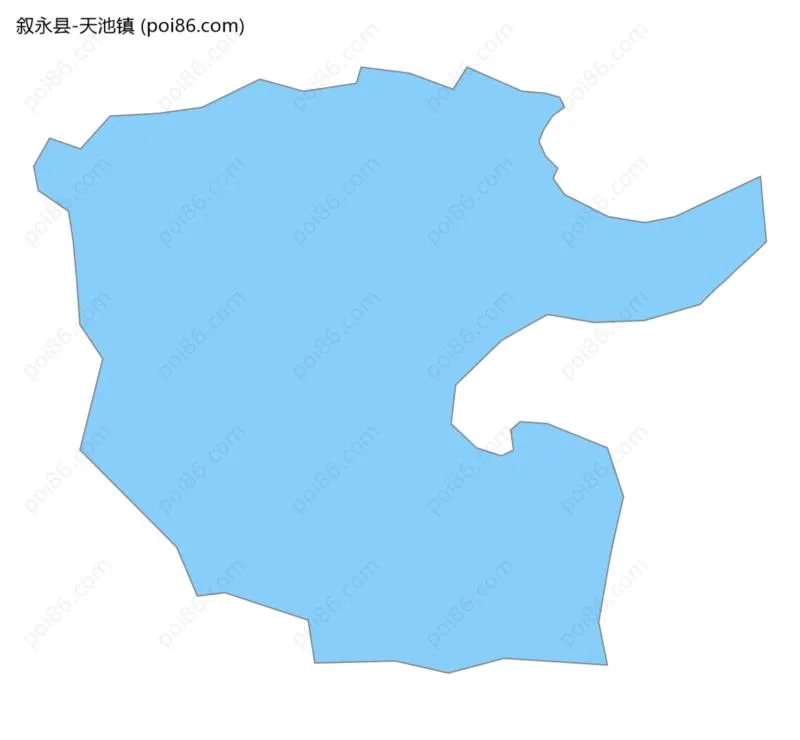 天池镇边界地图