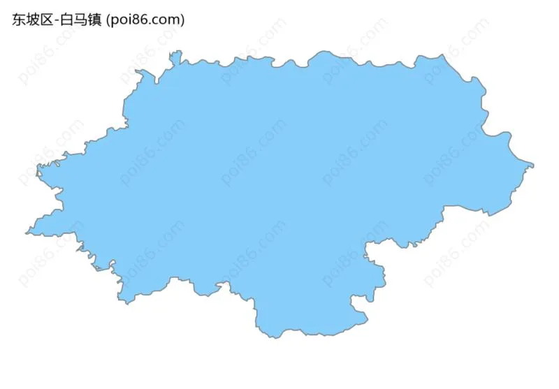白马镇边界地图