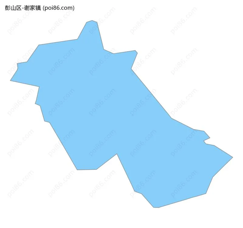 谢家镇边界地图