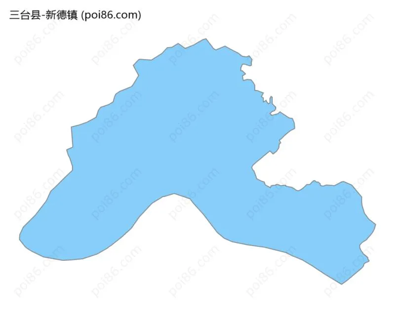 新德镇边界地图