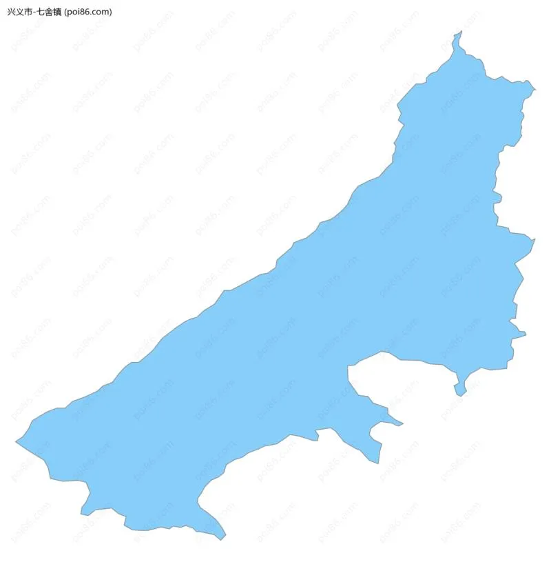 七舍镇边界地图