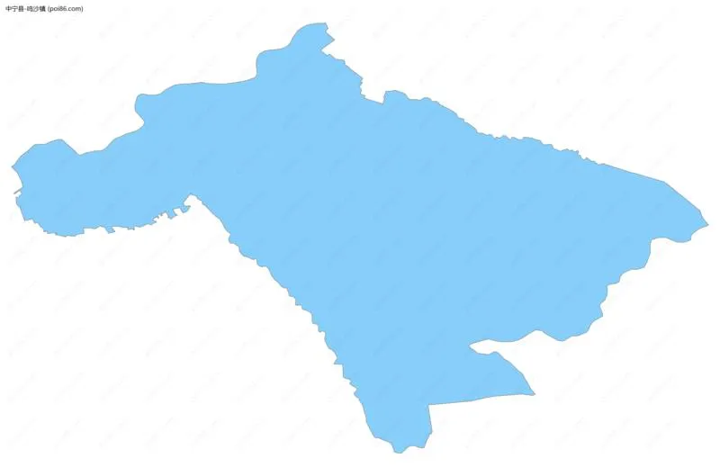 鸣沙镇边界地图