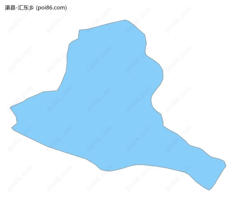 汇东乡边界地图