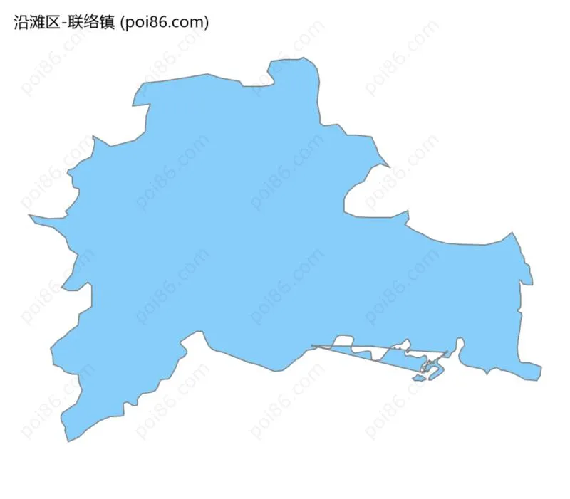 联络镇边界地图