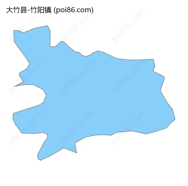 竹阳镇边界地图