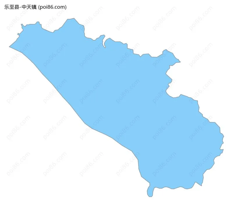 中天镇边界地图