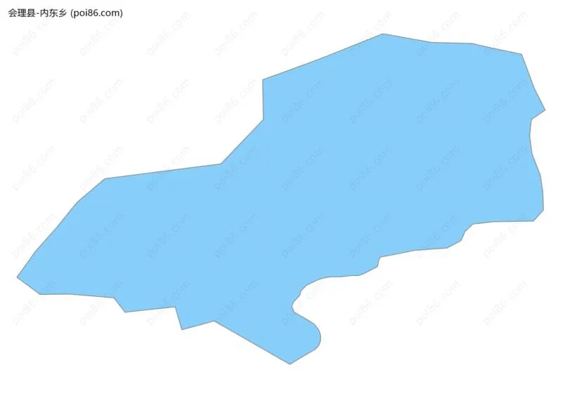 内东乡边界地图