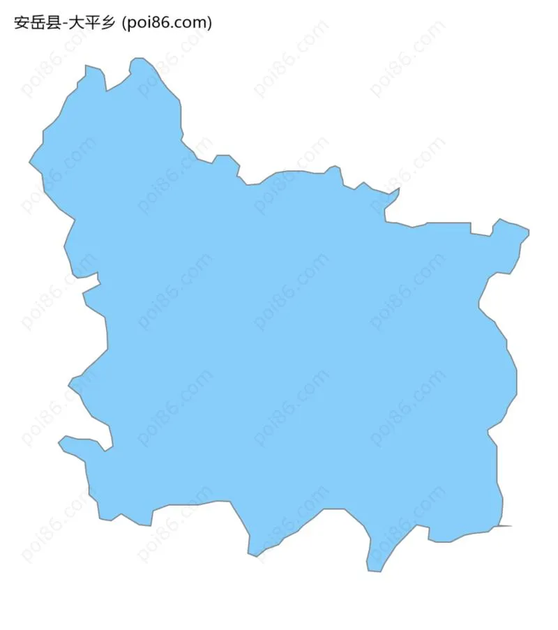 大平乡边界地图