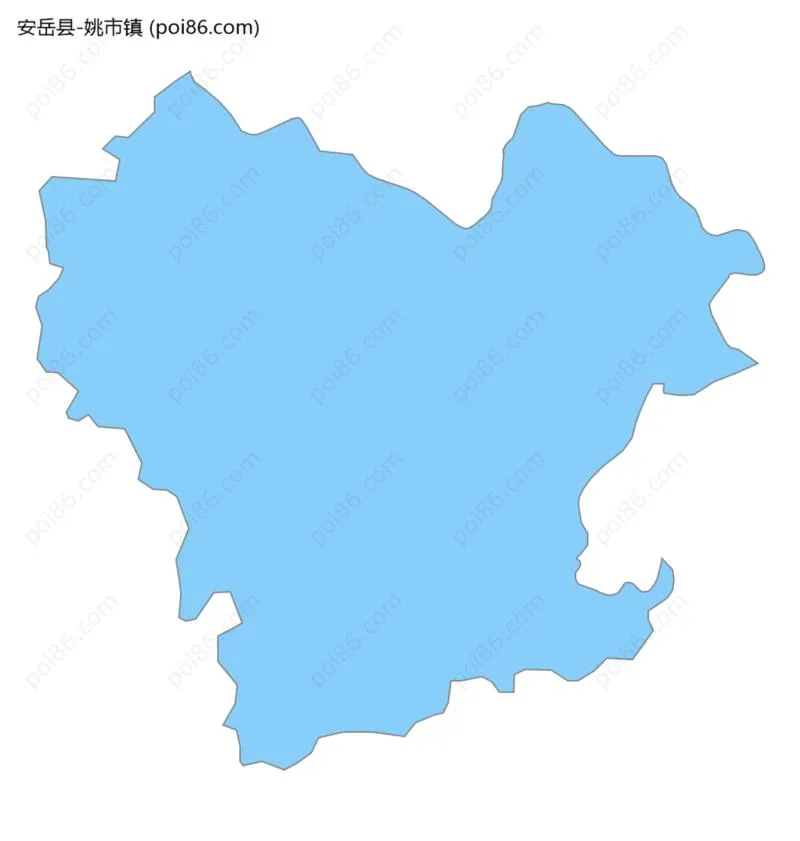 姚市镇边界地图