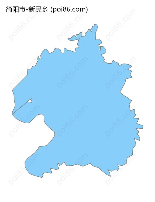 新民乡边界地图