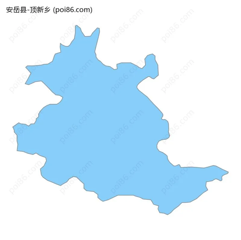 顶新乡边界地图