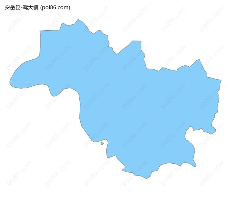 鸳大镇边界地图