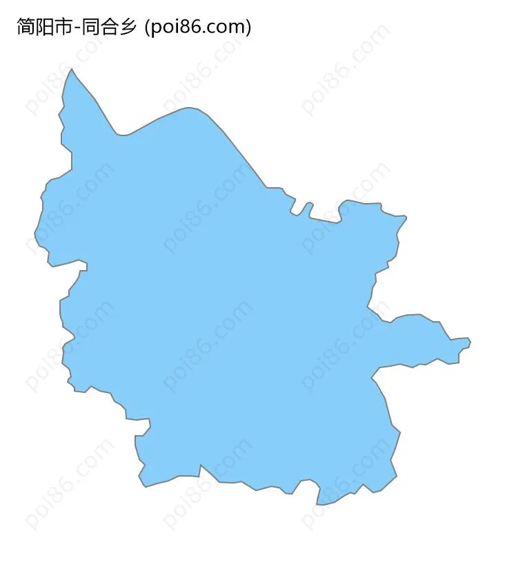 同合乡边界地图