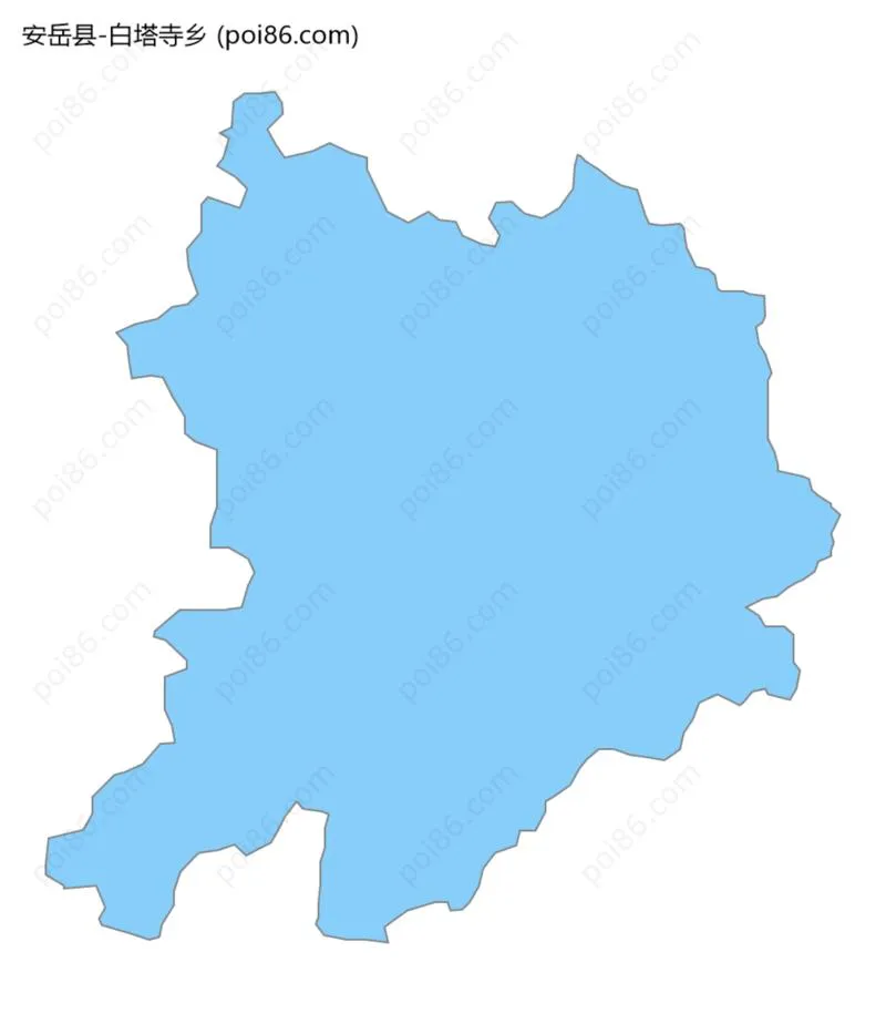 白塔寺乡边界地图