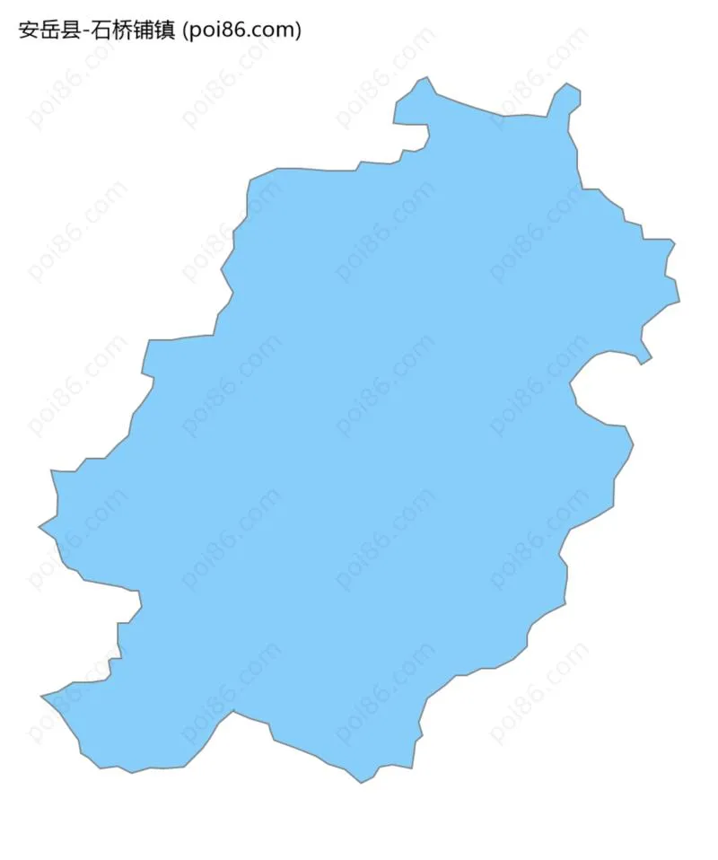 石桥铺镇边界地图