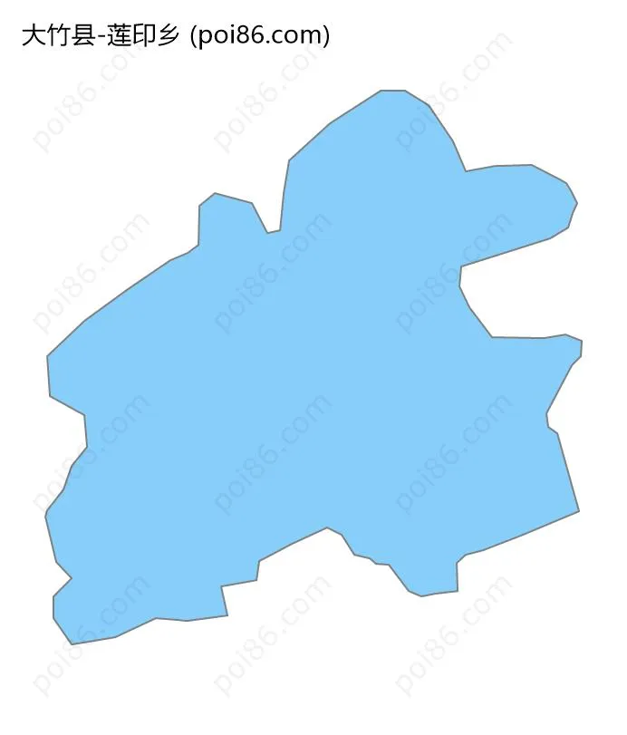 莲印乡边界地图