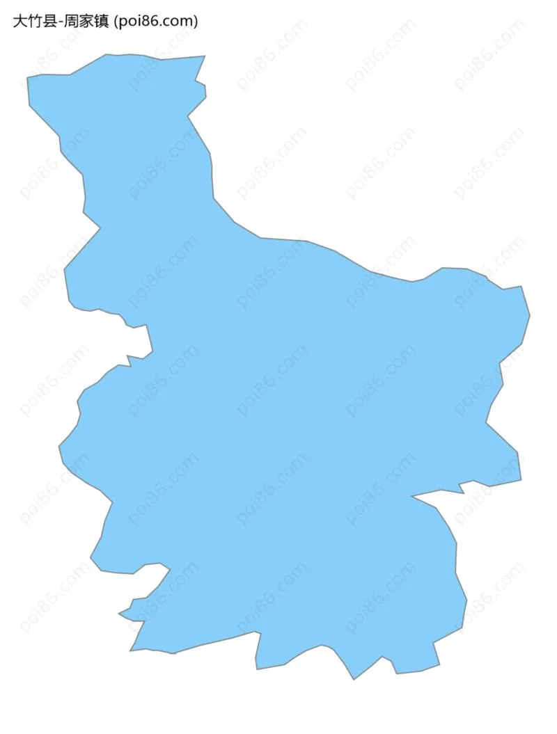 周家镇边界地图