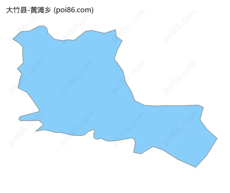 黄滩乡边界地图