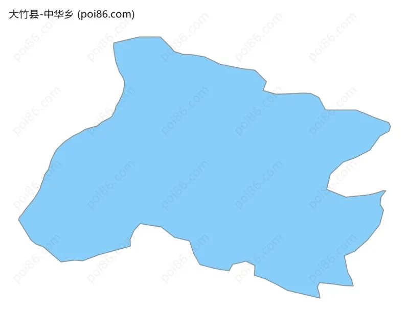 中华乡边界地图