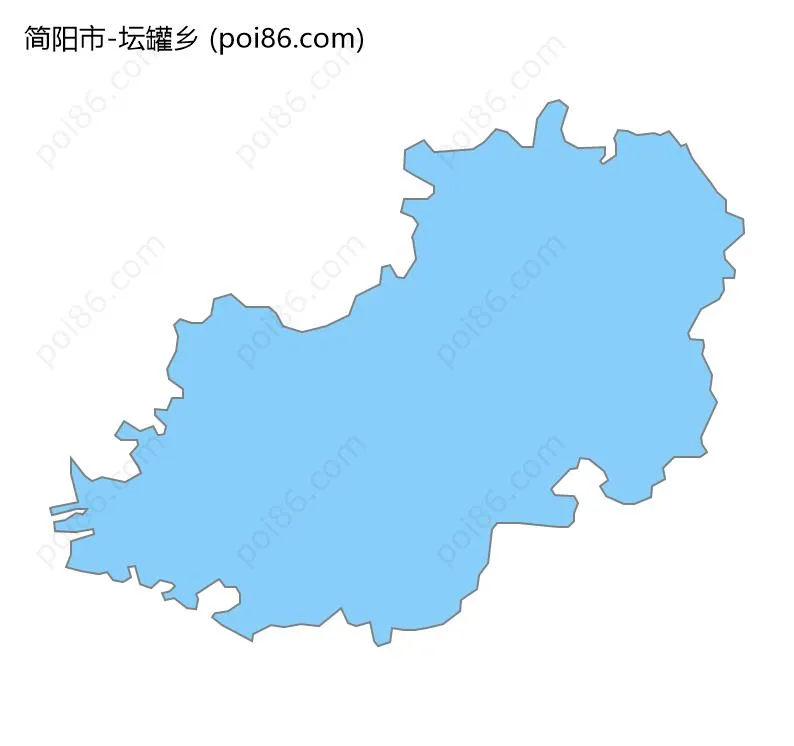 坛罐乡边界地图