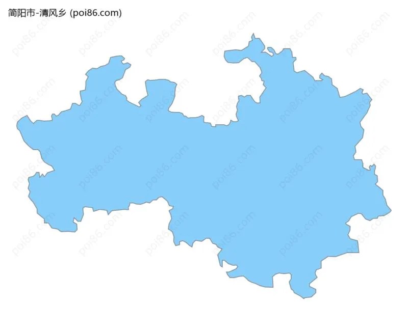 清风乡边界地图
