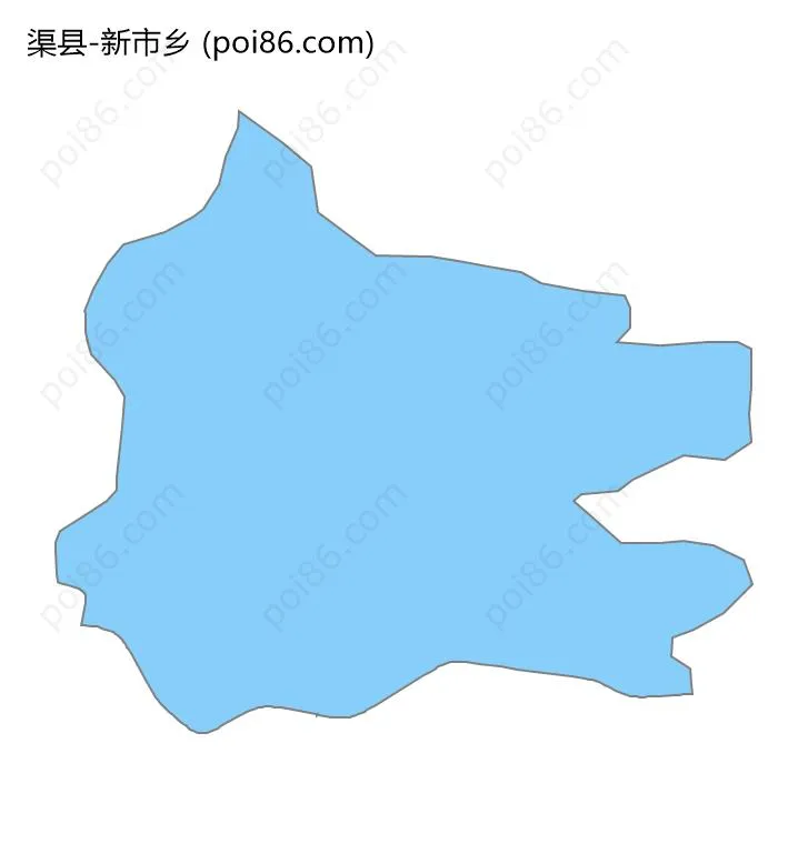 新市乡边界地图