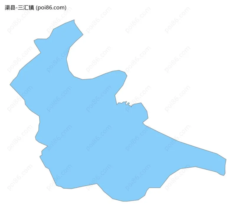 三汇镇边界地图