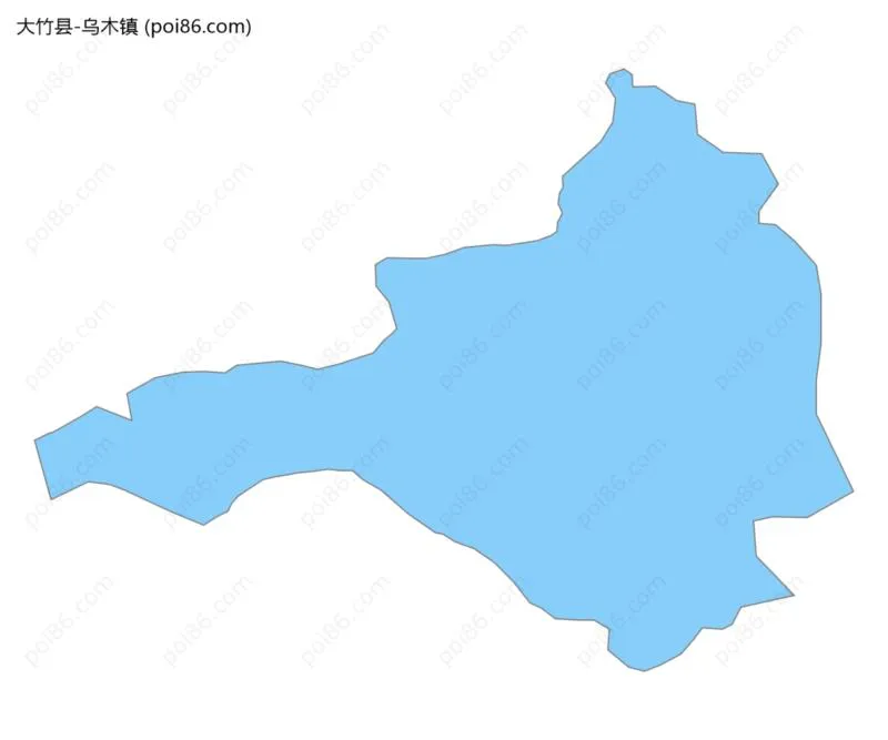 乌木镇边界地图