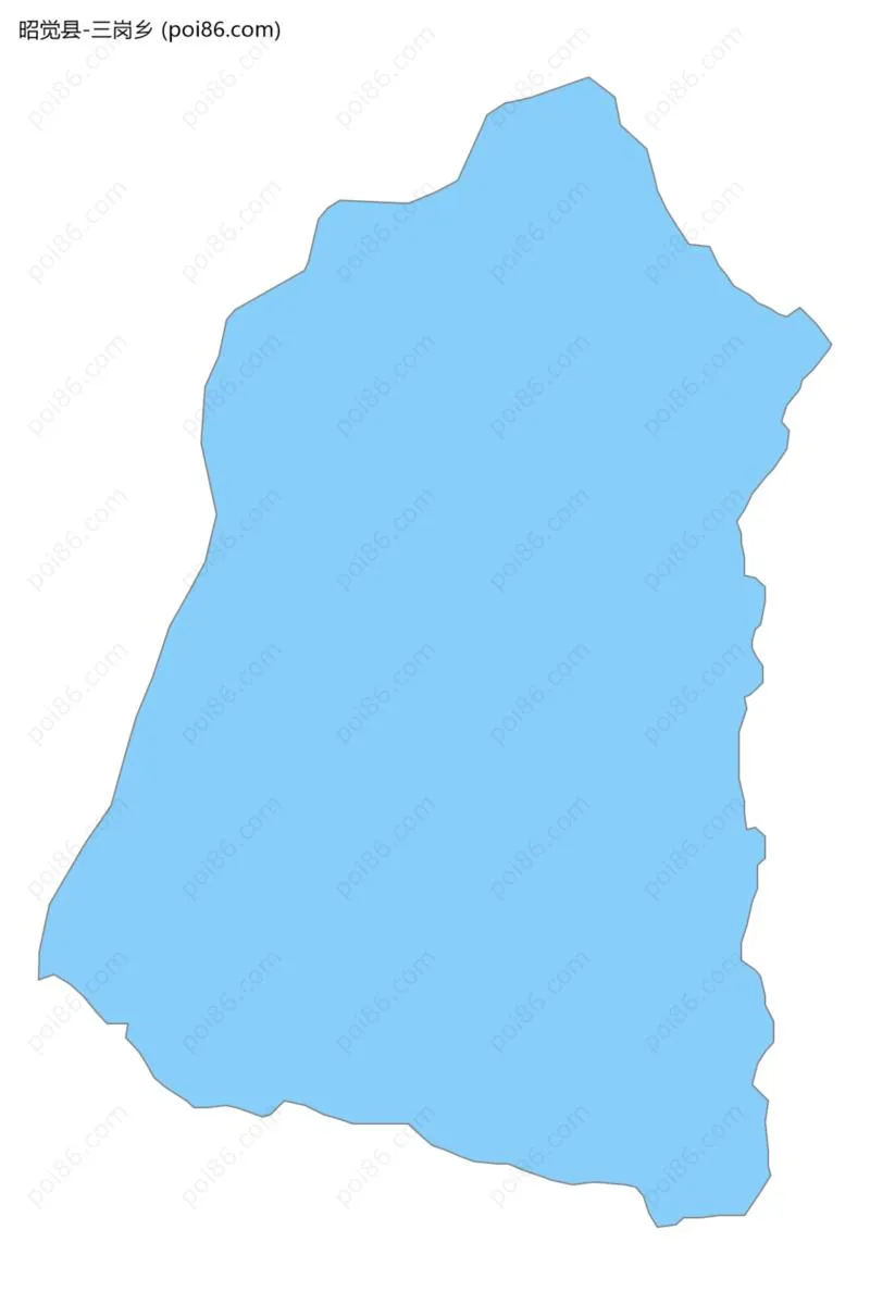 三岗乡边界地图