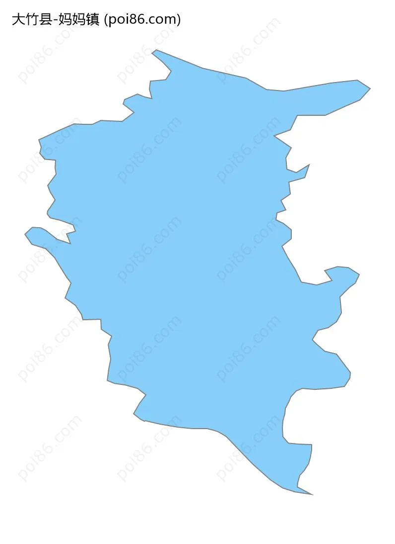 妈妈镇边界地图