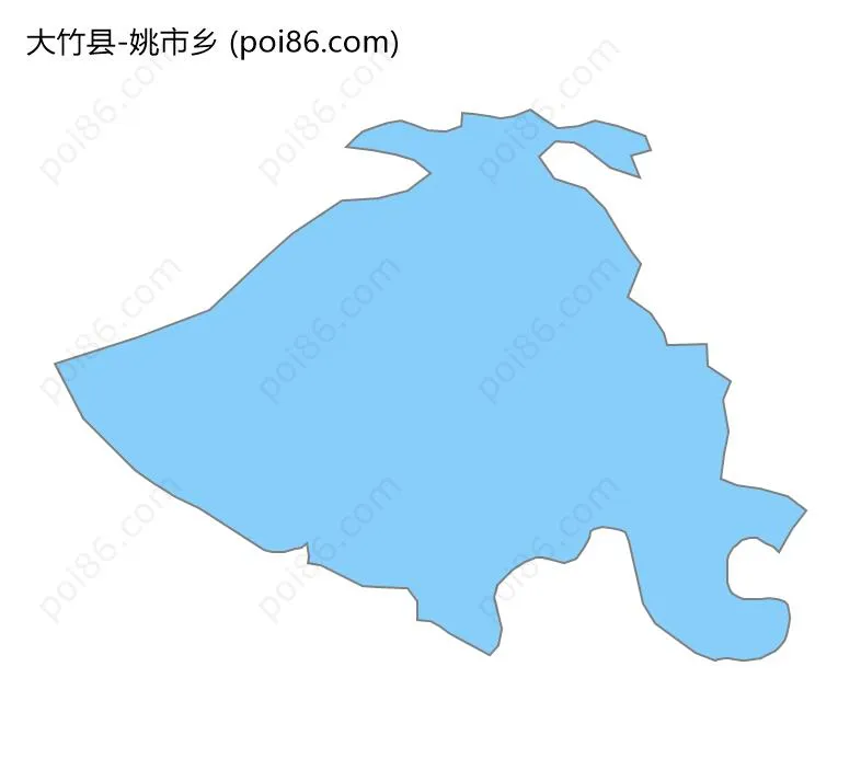 姚市乡边界地图